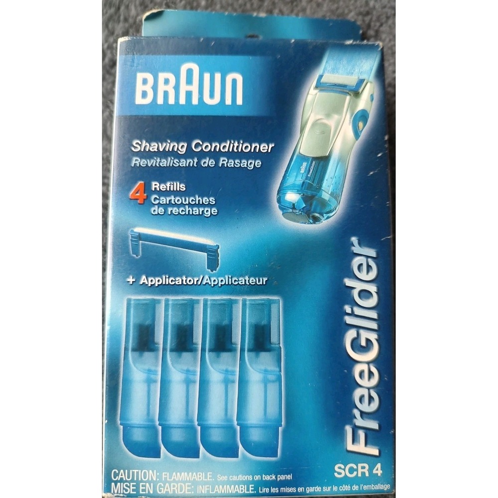 Braun FreeGlider SCR4 Shaving Conditioner 4 Refills and Exchangeable Cartridge